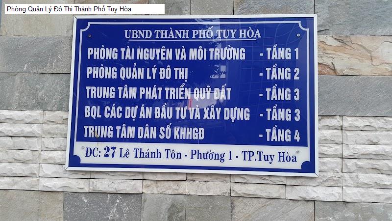 Phòng Quản Lý Đô Thị Thành Phố Tuy Hòa